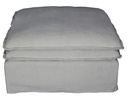 MALTA DOUBLE CUSHION SECTIONAL OTTOMAN - SALT & PEPPER