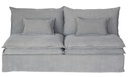 MALTA DOUBLE CUSHION SECTIONAL MIDDLE 2 SEATER - GREY
