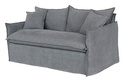 CHANTILLY SLIP COVER 2 SEAT SOFA - GREY