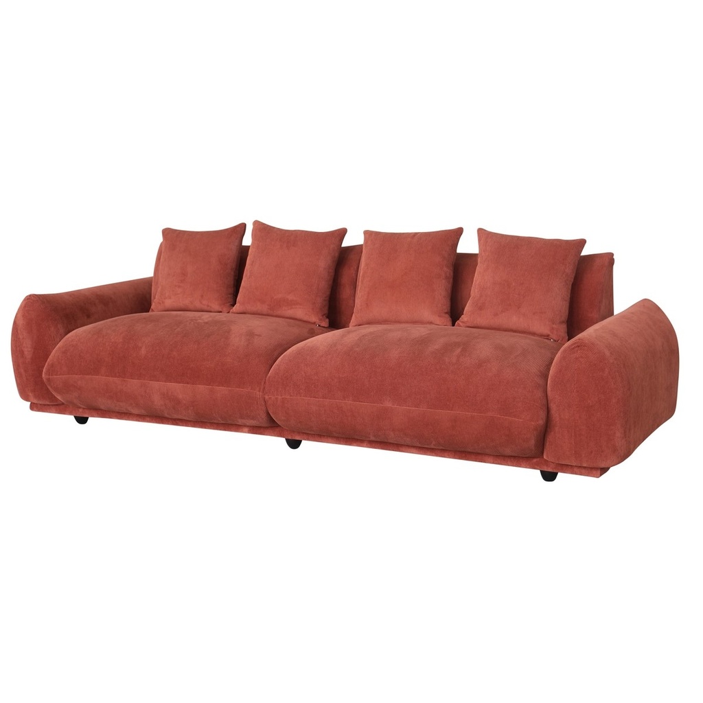 BROOKLYN 4 SEAT SOFA - RUST