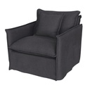CHANTILLY SLIP COVER ARMCHAIR - CHARCOAL