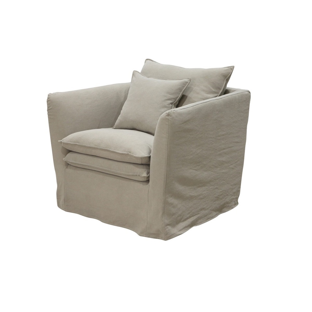 MONTIGO ARMCHAIR-TAUPE LINEN /COTTON MIX