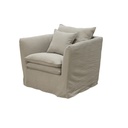 MONTIGO ARMCHAIR-TAUPE LINEN /COTTON MIX