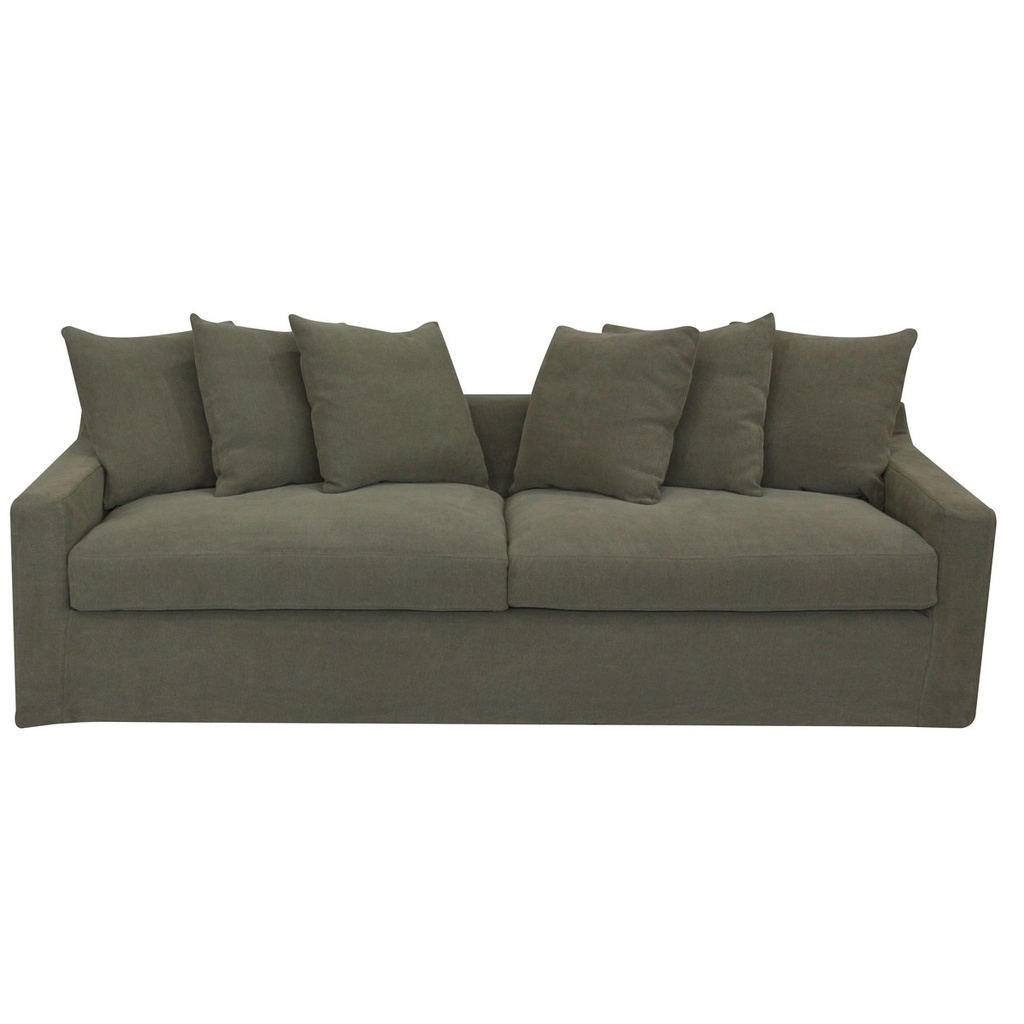 LUCCA 3 SEATER SOFA - OLIVE