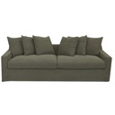 LUCCA 3 SEATER SOFA - OLIVE