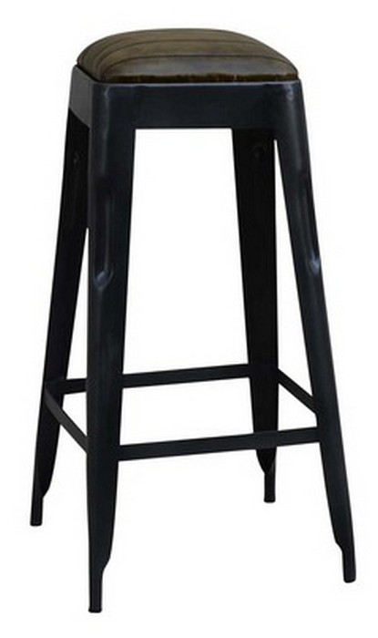 INDUSTRIAL LEATHER BARSTOOL
