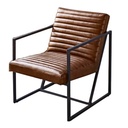 LOFT LEATHER CHAIR - VINTAGE BROWN