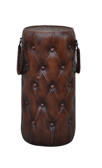 VINTAGE LEATHER UMBRELLA/BASKET