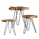 NORI TEAK TABLE NEST SET/3