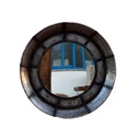 ANTIQUE SILVER ROUND MIRROR