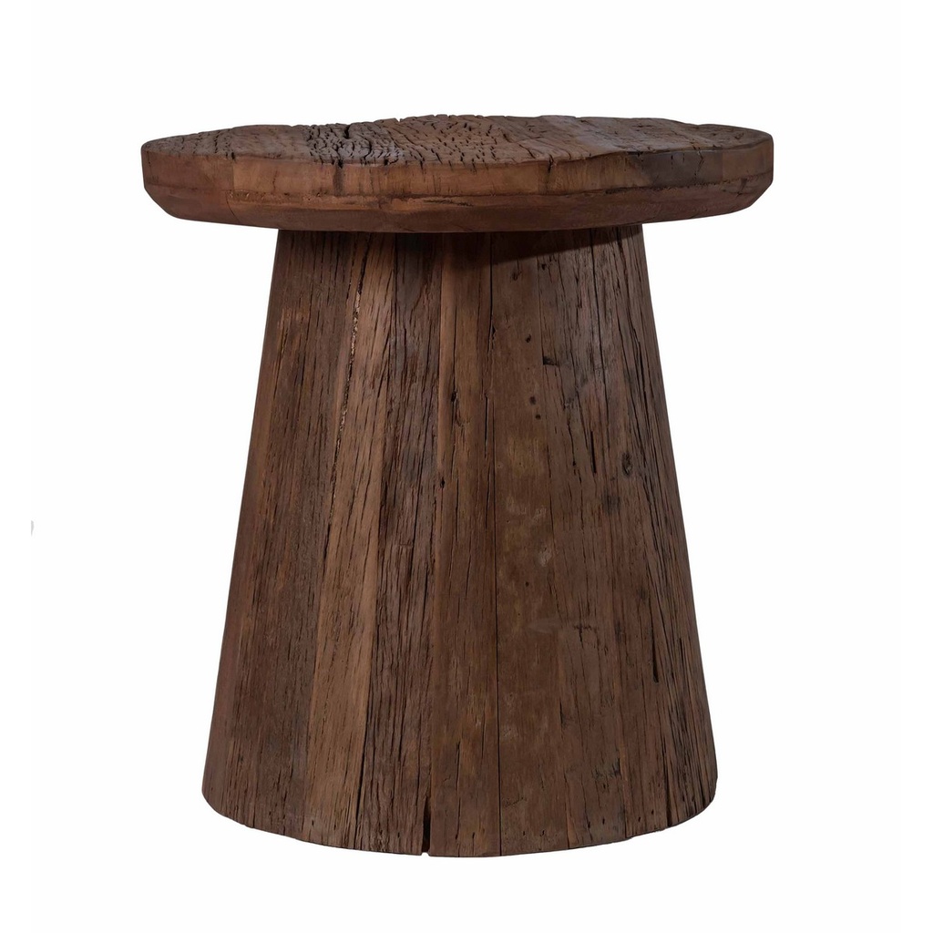 RECLAIMED TEAK SIDE TABLE