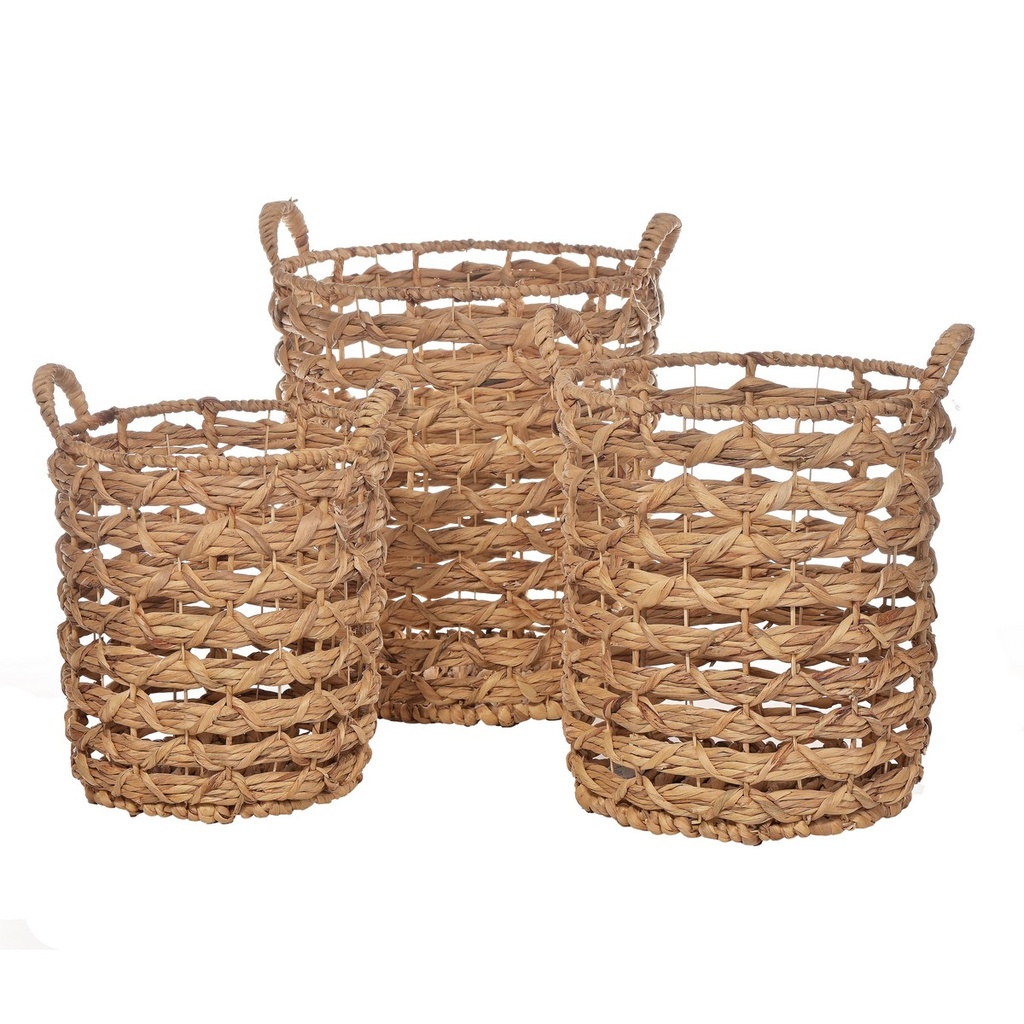 WATER HYACINTH BASKETS SET/3
