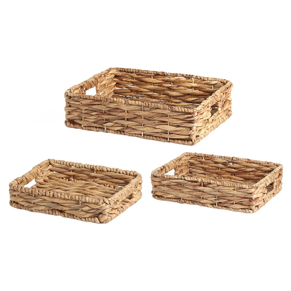 WATER HYACINTH TRAY  SET/3