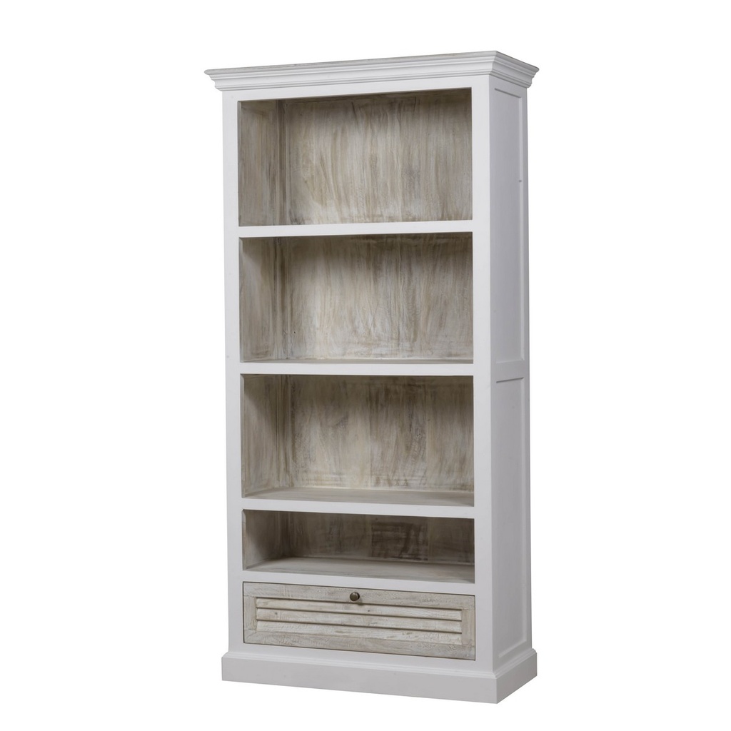 ANTIQUE WHITE BOOKCASE - MANGO
