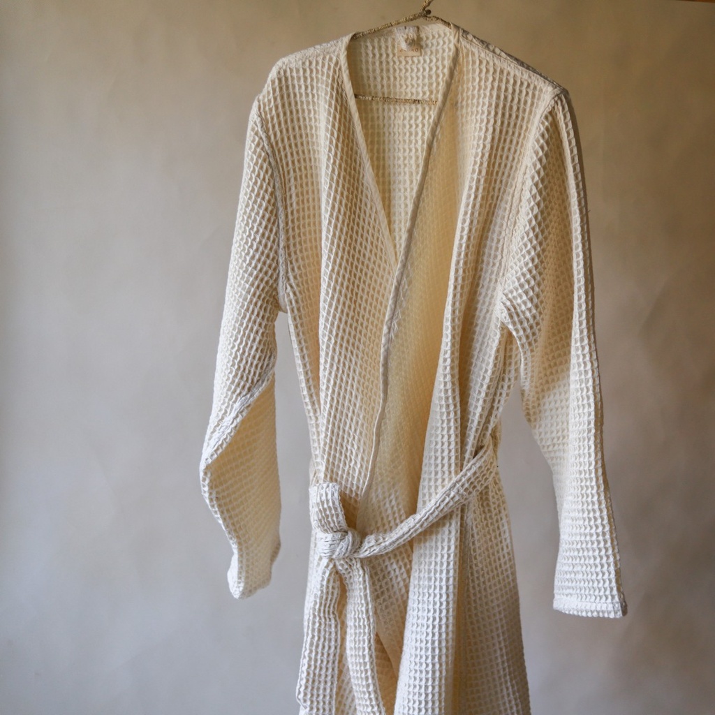 AKIIKO - PIQUE WAFFLE WRAP BATHROBE