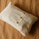AKIIKO - FYRA PILLOW COVER WITH 3 COCONUT BUTTONS-  CUSTOMISED