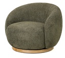 MIAMI SWIVEL CHAIR XL W/WOOD BASE - MOSS GREEN
