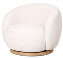 MIAMI SWIVEL CHAIR XL W/WOOD BASE - SEASHELL