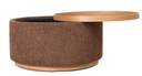 MIAMI TRAY OTTOMAN XL W/WOOD BASE - TOBACCO