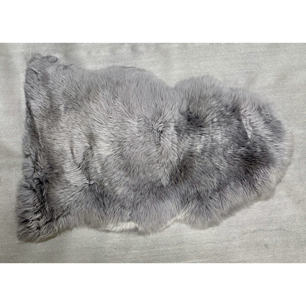 KAIKOURA LONG WOOL SINGLE NZ SHEEPSKIN - GREY