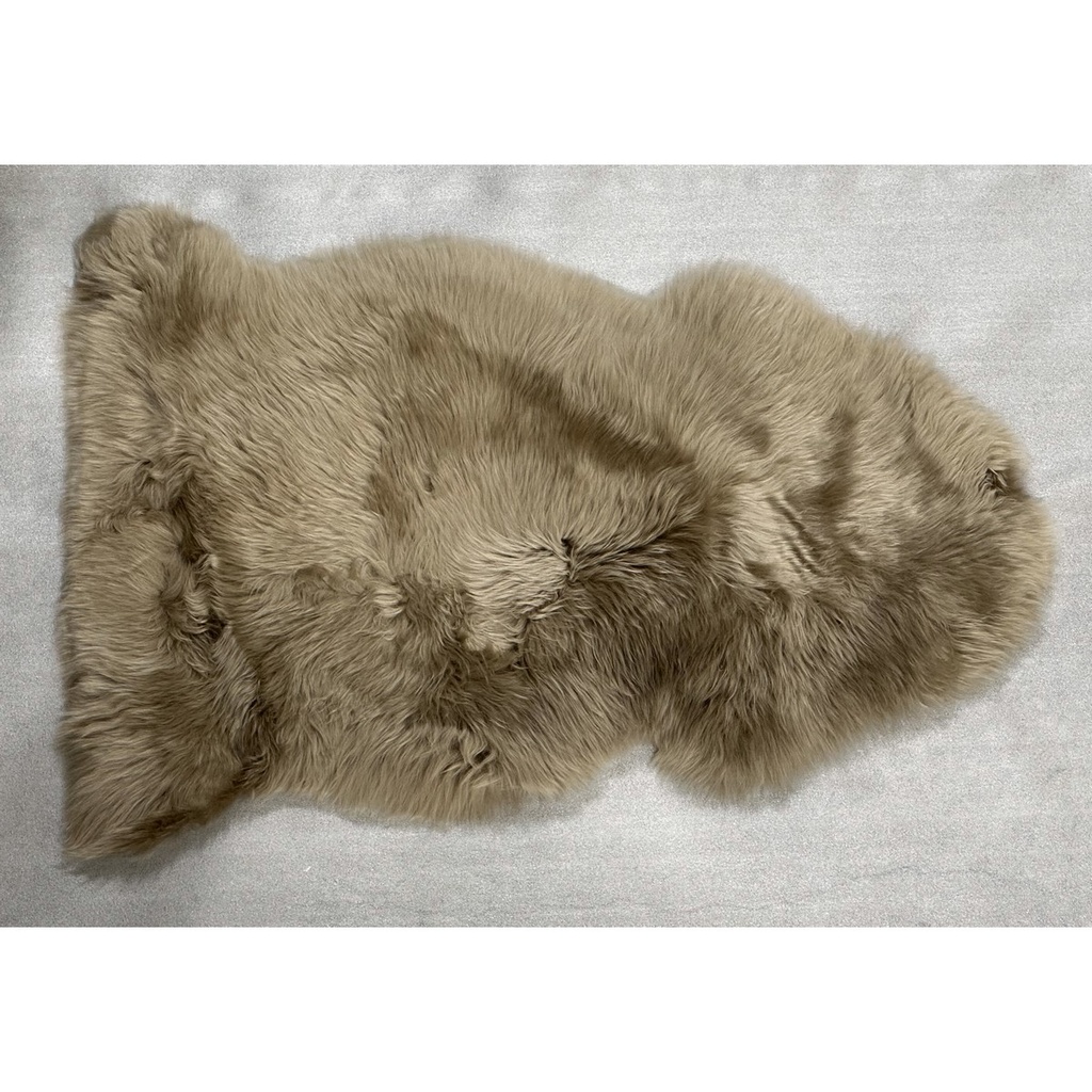 KAIKOURA LONG WOOL SINGLE NZ SHEEPSKIN - TAUPE