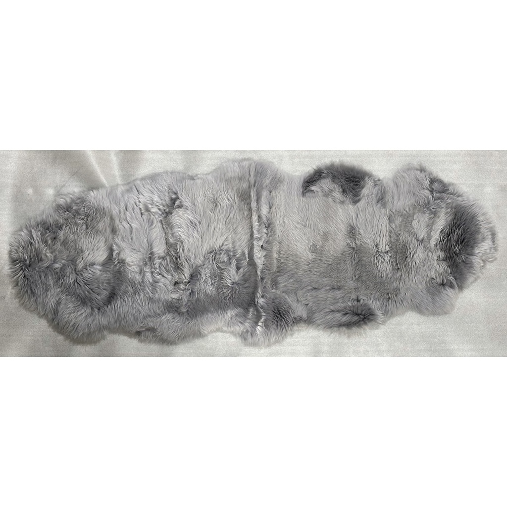 KAIKOURA LONG WOOL DOUBLE NZ SHEEPSKIN - GREY