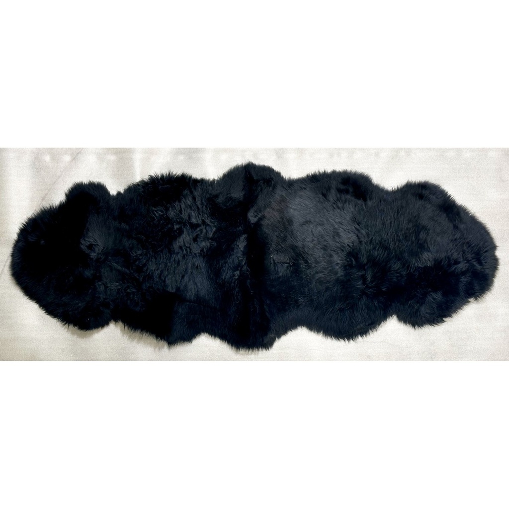 KAIKOURA LONG WOOL DOUBLE NZ SHEEPSKIN - BLACK