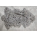 TIBETAN LONG WOOL SINGLE SHEEPSKIN - GREY