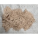 TIBETAN LONG WOOL SINGLE SHEEPSKIN - CAMEL