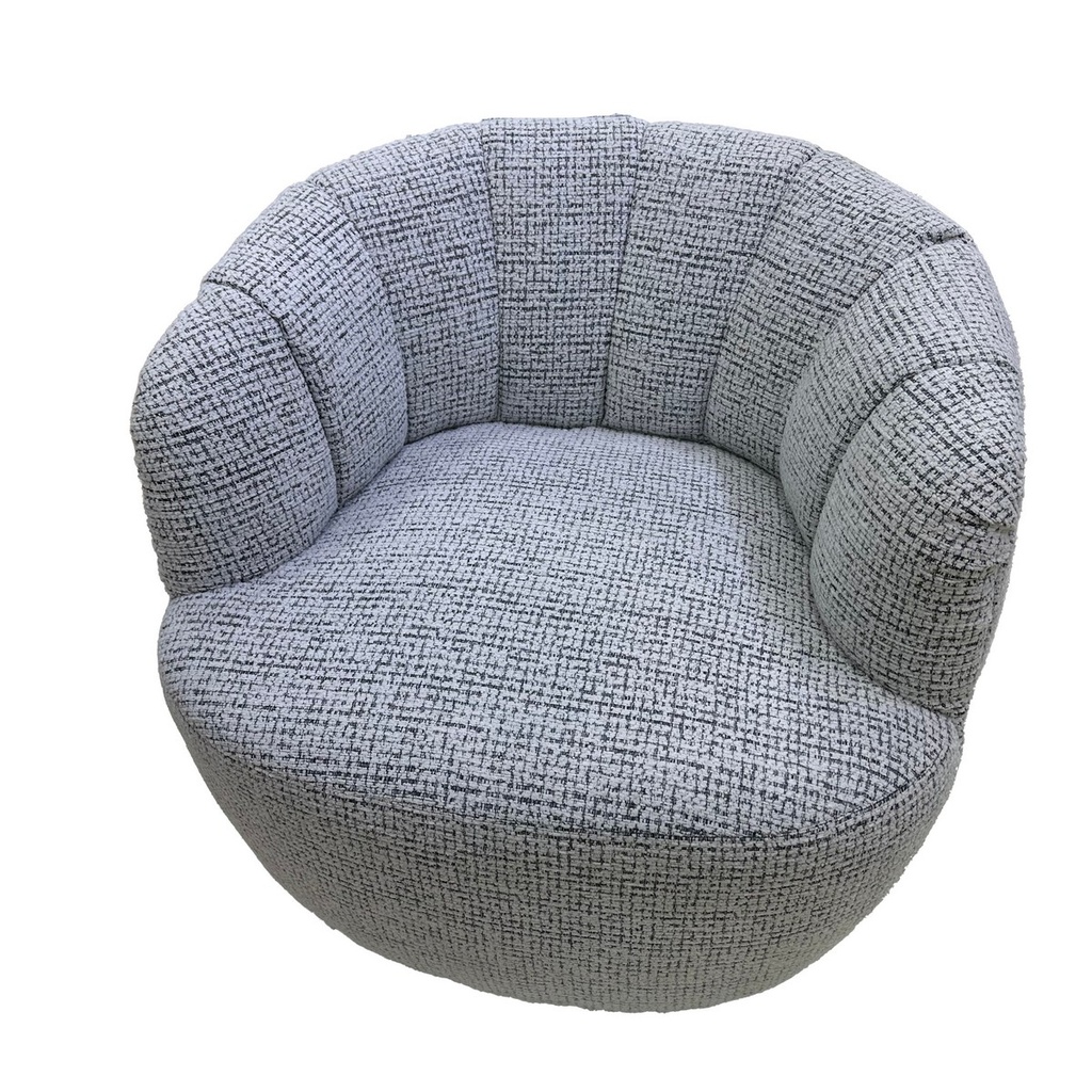 MILLY SWIVEL ACCENT CHAIR - WHITE & BLACK