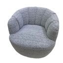 MILLY SWIVEL ACCENT CHAIR - WHITE & BLACK