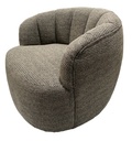 MILLY SWIVEL ACCENT CHAIR - CARAMEL & BLACK