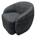 DAISEY SWIVEL ACCENT CHAIR - BLACK & SILVER