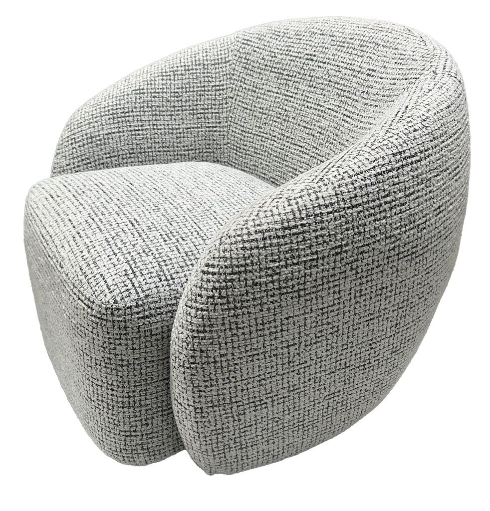DAISEY SWIVEL ACCENT CHAIR - WHITE & BLACK