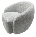 DAISEY SWIVEL ACCENT CHAIR - WHITE & BLACK