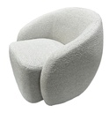 DAISEY SWIVEL ACCENT CHAIR - WHITE & TAUPE
