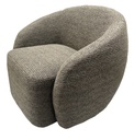 DAISEY SWIVEL ACCENT CHAIR - CARAMEL & BLACK