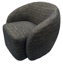 DAISEY SWIVEL ACCENT CHAIR - GOLD & BLACK