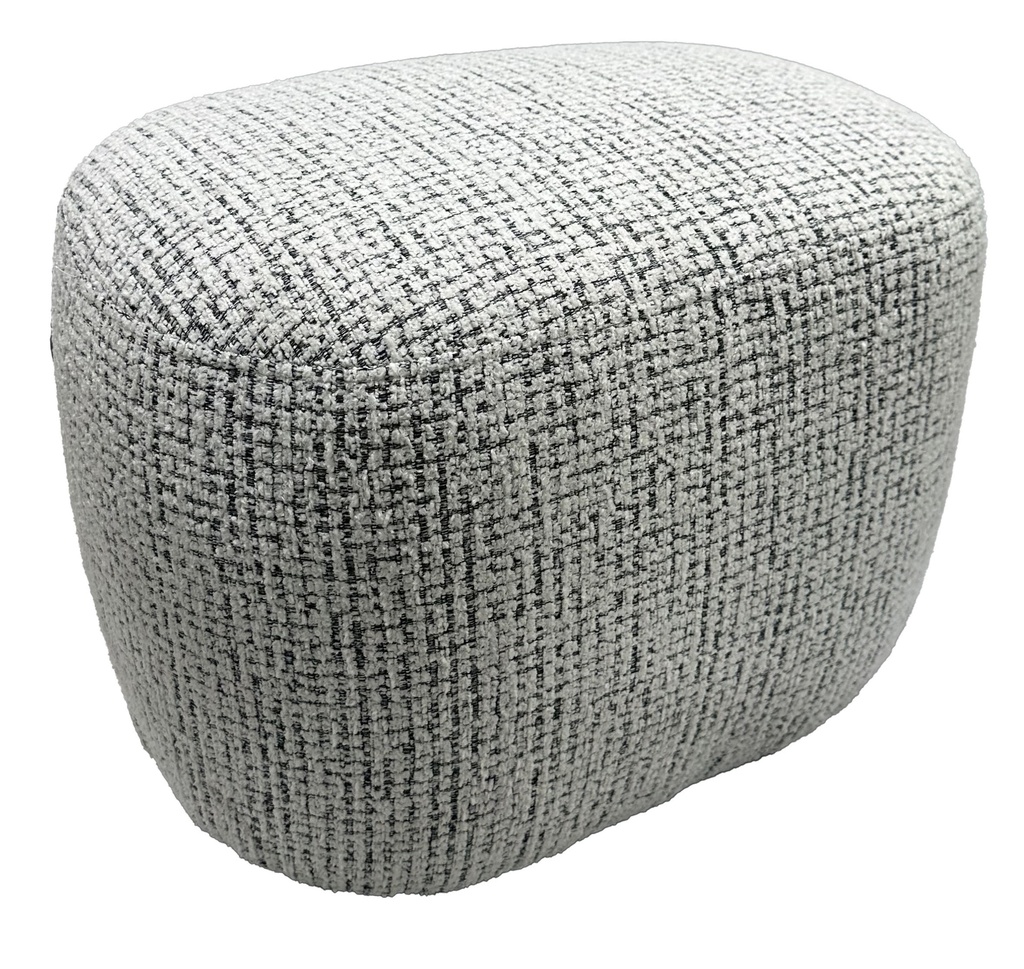 BELLA ACCENT OTTOMAN - WHITE & BLACK