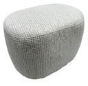 BELLA ACCENT OTTOMAN - WHITE & TAUPE
