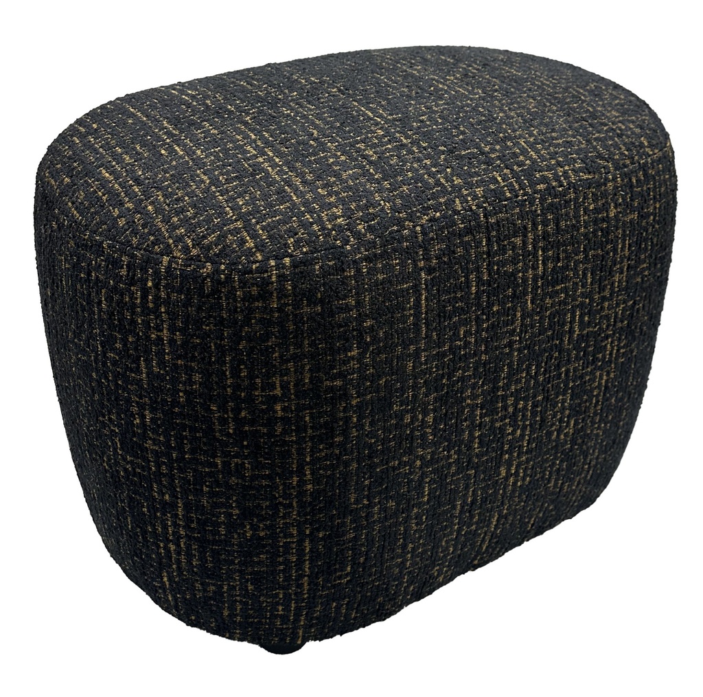 BELLA ACCENT OTTOMAN - GOLD & BLACK