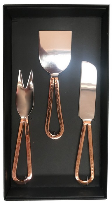 LOOP CHEESE SET/3 - SHINY, COPPER PLATED