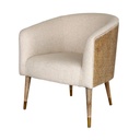 HAVANA ARMCHAIR - LINEN FABRIC / RATTAN