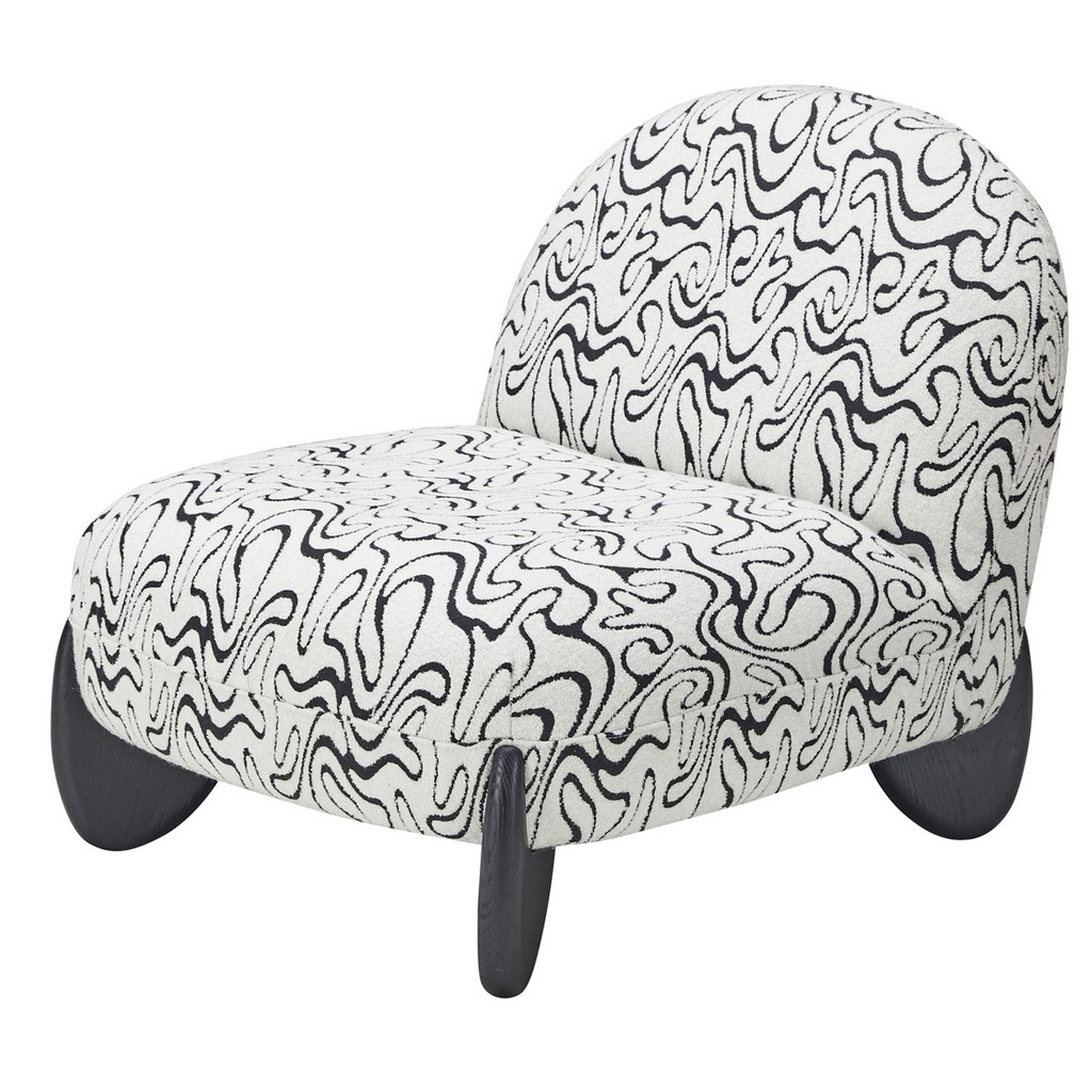NERO ACCENT CHAIR - BLACK & WHITE ACCENT CHAIR
