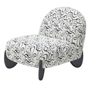NERO ACCENT CHAIR - BLACK & WHITE ACCENT CHAIR