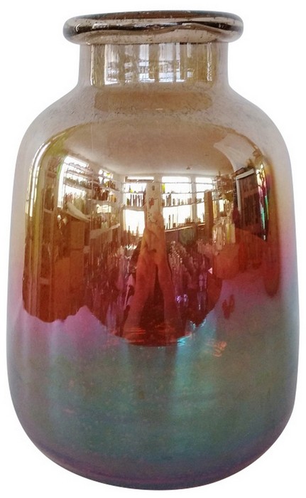 ORANGE / PURPLE VASE - AMBER