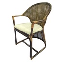 JIMBARAN ARMCHAIR - ANTIQUE BROWN/BLACK WASH & OATMEAL