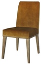 PASCAL DINING CHAIR DARK MUSTARD VELVET W/ ANTIQUE STUDS