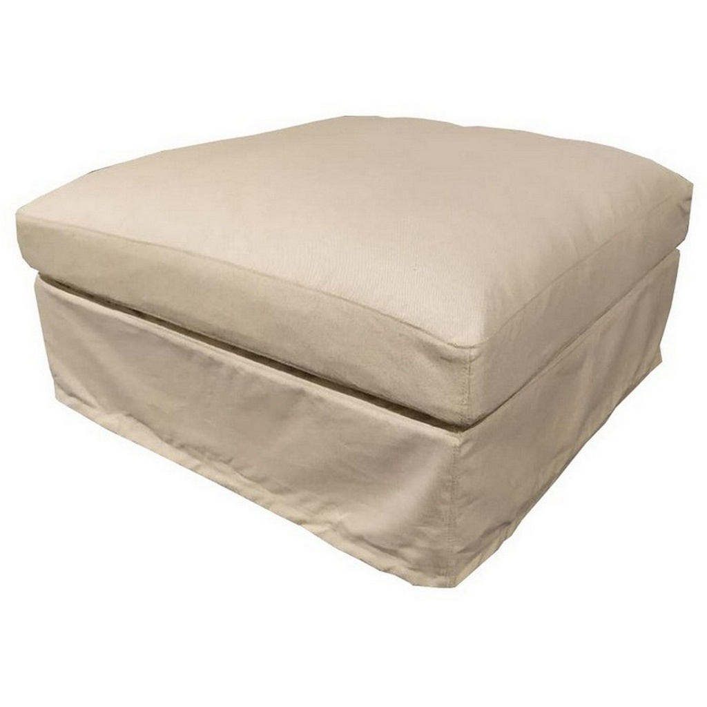 SLIP COVER - SALT & PEPPER - OTTOMAN
