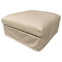 SLIP COVER - SALT & PEPPER - OTTOMAN